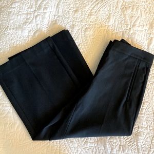 NWT Ann Taylor Black Wide Leg Ankle Pants 00P